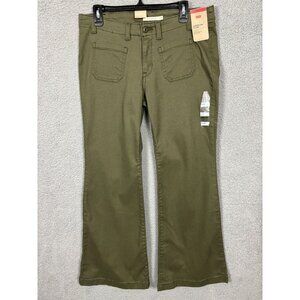 Levis Women's Olive Green Superlow Flare Pants Slim Fit Size 31X32 New With Tag'